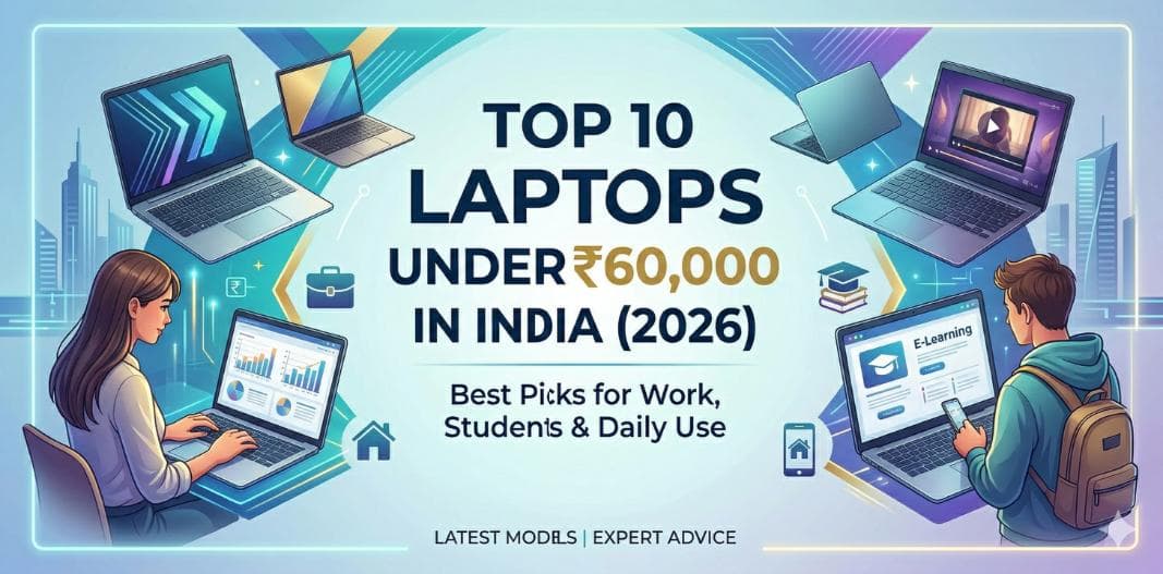 Top 10 Laptops Under ₹60,000 in India (2026) – Best Picks for Work, Students & Daily Use